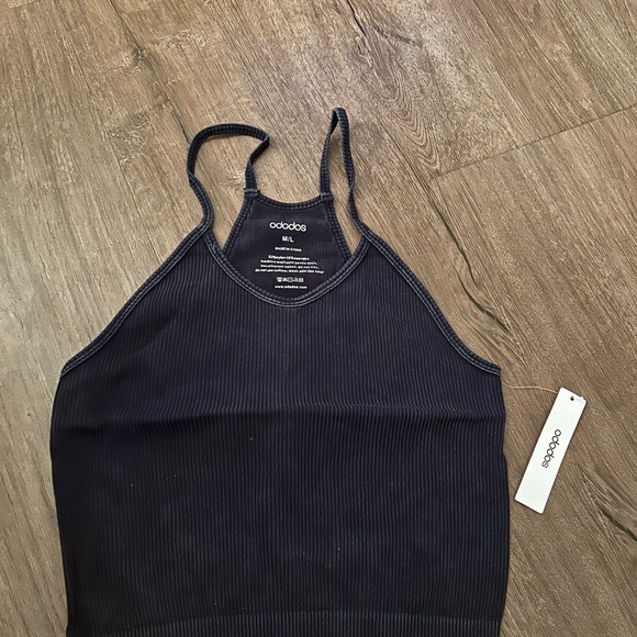 adidas Tops - Adidas Charcoal NWT Ribbed Tank Top